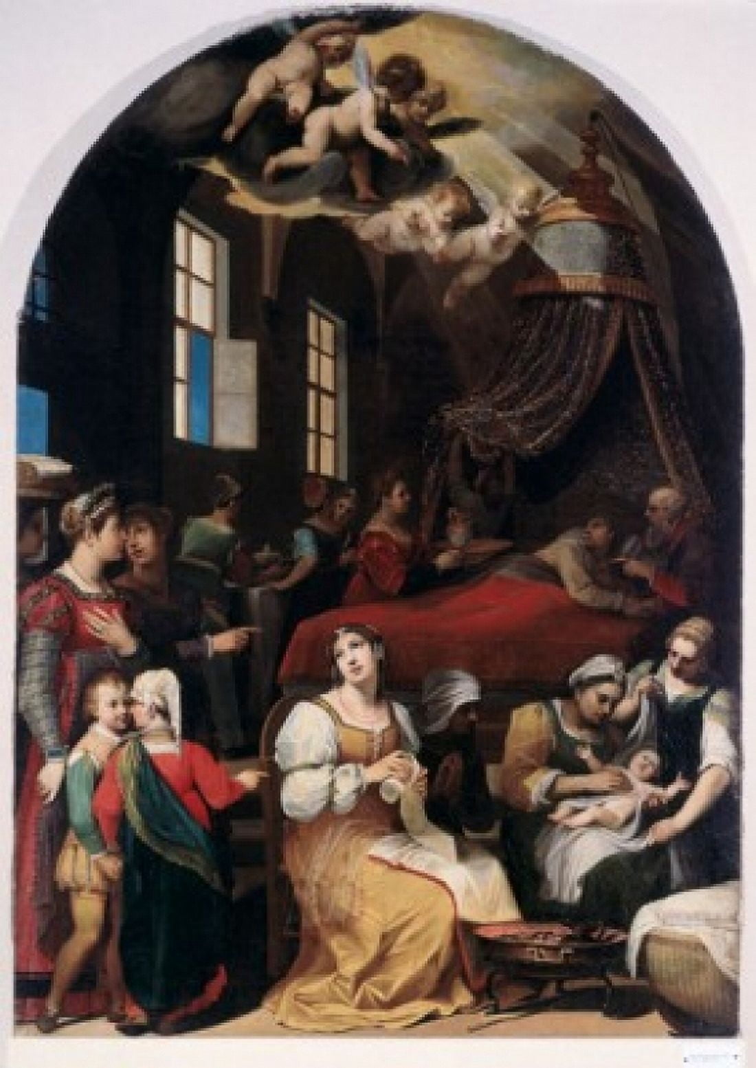 Nativity Of The Virgin Mascagni Donato(1579-1636 Italian) Pinacoteca Volterra Italy Canvas Art - Donato Mascagni (24 x 36)