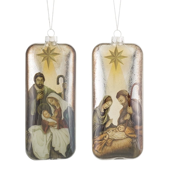 Melrose 8"H Nativity Ornament Set of 6 - Glass
