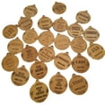 thumbnail image 1 of Nativity Ornaments Set of 24 Engraved Wooden Ornaments with Religious Names and Verses A One Size, 1 of 4