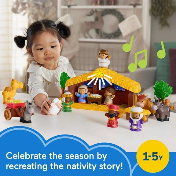 Nativity Playset with Music & Lights for Toddlers Ages 1+