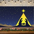 thumbnail image 1 of Nativity Scene Banner Christmas Decoration Religious Theme Star Design Peaceful Night Banner for Holiday Display Church Event Home Decoration, 1 of 9