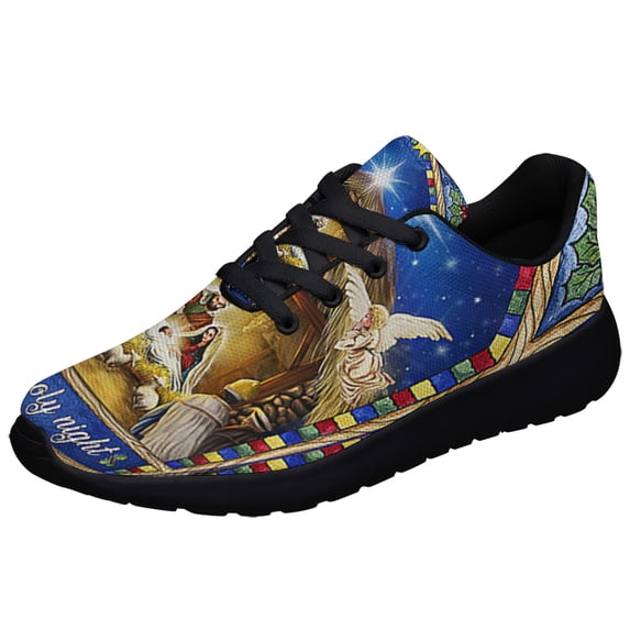 Nativity Scene ChriStas O Holy Night Shoes Sneakers Black Size 10