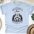 thumbnail image 1 of Nativity Scene Christian Shirt – His Name is Jesus – Matthew 1:21, Light Blue, Size XL, 1 of 6