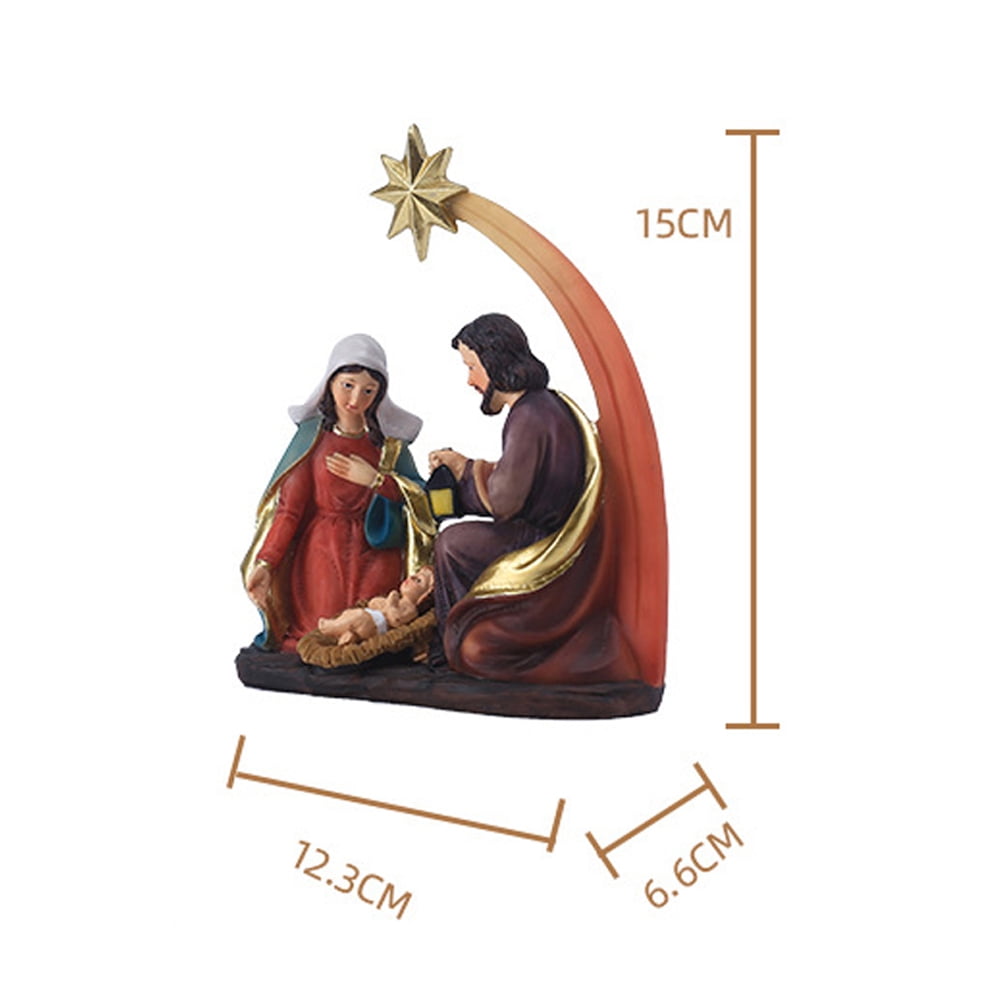 Nativity Scene Christmas Decorations Resin Christmas Holy Family