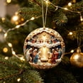 thumbnail image 1 of Nativity Scene Christmas Ornament, Religious Hanging Decorations for Christmas Tree, Holiday Home Decor & Christian Gift, 1 of 5