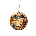 thumbnail image 1 of Nativity Scene Christmas Ornament, Round Acrylic Hanging Ornament, Double-Sided Print Birth of Jesus Scene, Religious Christmas Tree Decor, Faith Holiday Gift, 1 of 6