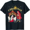 thumbnail image 1 of Nativity Scene Christmas T-Shirt Dark Blue with & Star, 1 of 5
