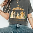 thumbnail image 1 of Nativity Scene Christmas T-Shirt, O Come Let Us Adore Him Christian Graphic Tee — Gift for Christmas, 1 of 2