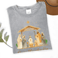 thumbnail image 1 of Nativity Scene Christmas T-Shirt, O Come Let Us Adore Him Christian Graphic Tee — Gift for Christmas, 1 of 2
