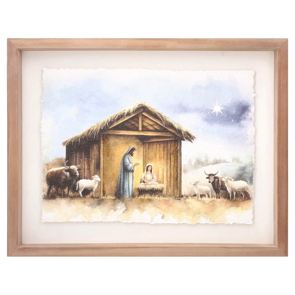 Nativity Scene Christmas Wall Art, Multicolor, 14" x 11", by Holiday Time