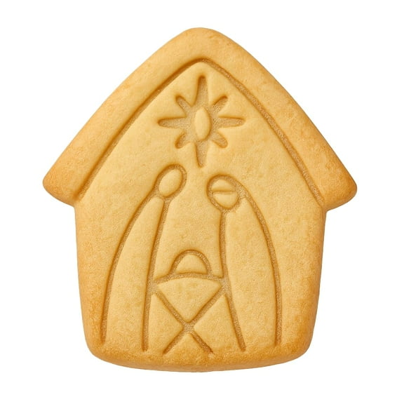 Nativity Scene Cookie Cutter & Stamp 4x3.6" for Baking Fondant Clay Embosser