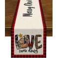 thumbnail image 1 of Nativity Scene Epiphany Table Runner Jesus Black Red Buffalo Plaid Xmas Indoor Decoration Winter Holiday Home Kitchen Island Home Decor, 1 of 5
