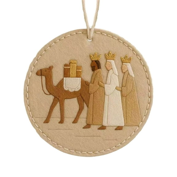 Nativity Scene Felted Craft Set With Instructions For Christmas Tree Decoration Religious Themed Embroidery Supplies
