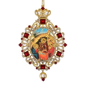Sacred Heart Of Jesus - Car Room Wall - Wooden Icon Shrine Pendant Ornament on Rope - Icon Covered With Special Glass - Crystals and Incense Sacred Heart Of Jesus - Car Room Wall - Wooden Icon Shrine Pendant Ornament on Rope - Icon Covered With Special Glass - Crystals and Incense
