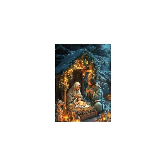 Nativity Scene Holy Poster Size 24''x36''-Gategoo