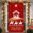 thumbnail image 1 of Nativity Scene Merry Christmas Banner Holiday Decoration Design Festive Stars Christmas Decor for Winter Celebration Home Decoration Party Decoration, 1 of 9