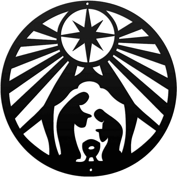 Nativity Scene - Metal Wall Art