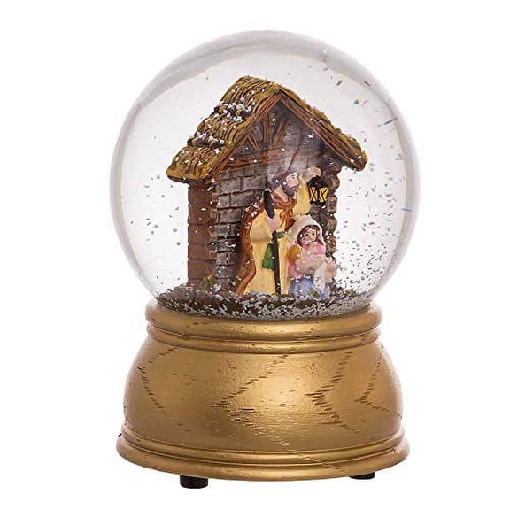 Nativity Scene Musical Silent Night Water Globe 100mm J3666