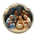 thumbnail image 1 of Nativity Scene Ornaments 3.15'' Diameter & Gifts Boxed Keepsake Christmas Tree Nativity Scene Hanging Ornaments, The Birth of Jesus Decor, Religious Gifts for Christian & Family B, 1 of 9