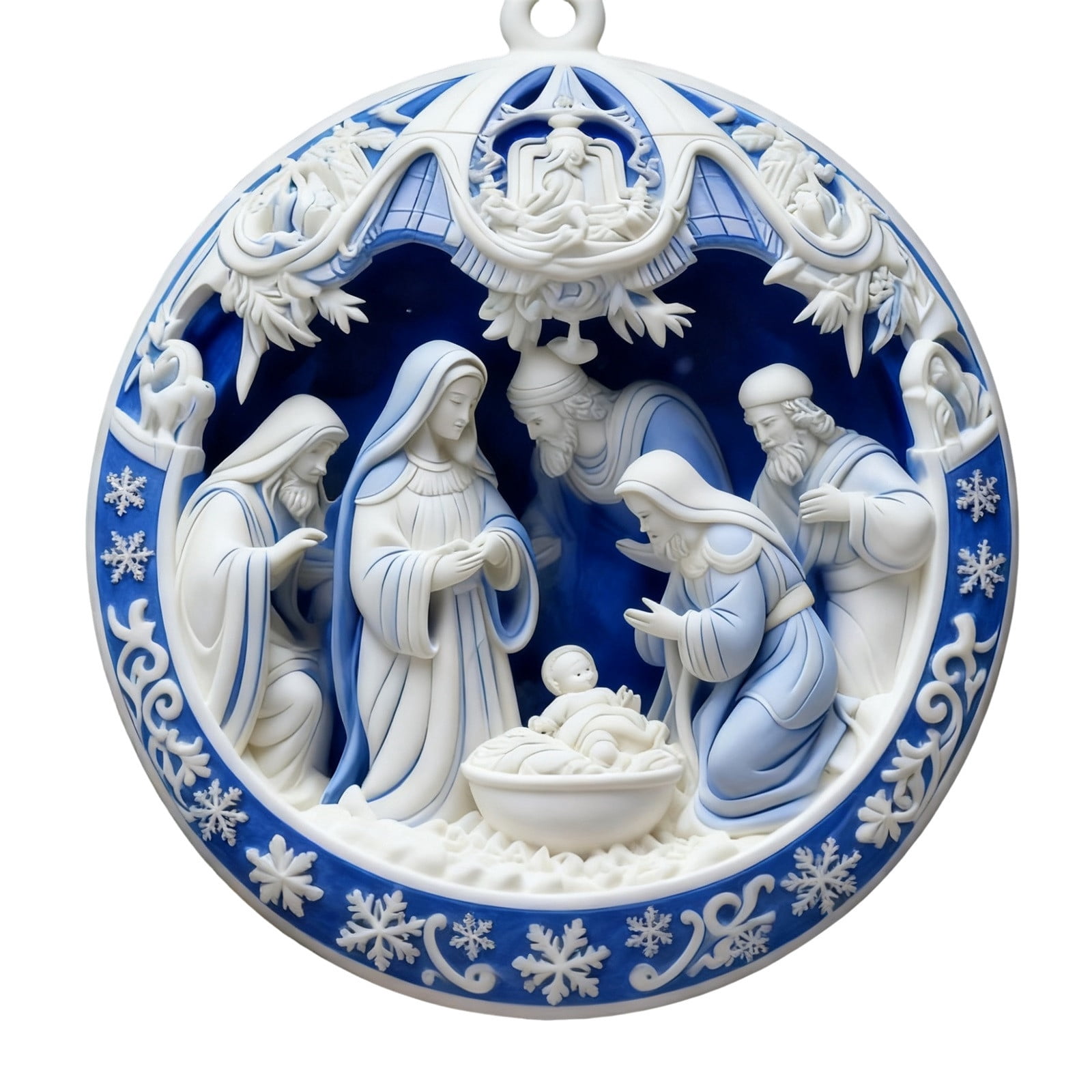 Nativity Scene Ornaments, Christmas Tree Ornaments , Birth of Jesus ...