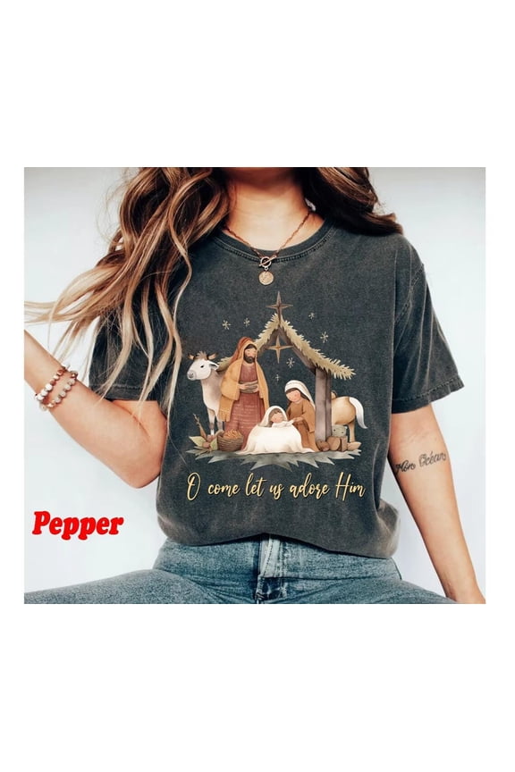 Nativity Scene Shirt, Christian Nativity Shirt, True Story Nativity T Shirt, Religious Gifts, Christ Tee