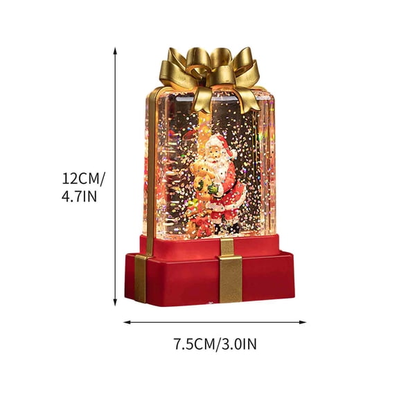 Nativity Scene Snow Globe Christmas Decorations Lantern, Glittering Lighted Plug-in, 3 AA Battery Operated & USB Powered, Nativity Scene Snow Globe Lantern for Christmas Home Decoration and Gift