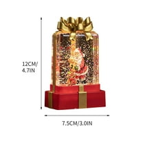Nativity Scene Snow Globe Christmas Decorations Lantern, Glittering Lighted Plug-in, 3 AA Battery Operated & USB Powered, Nativity Scene Snow Globe Lantern for Christmas Home Decoration and Gift