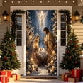 thumbnail image 1 of Nativity Scene Theme Christmas Door Cover 71x35 In, Privacy Door Window Curtains Holiday Door Banners for Front Door, Hanging Porch Banner Sign Photo Background for Indoor Outdoor Party Decoration, 1 of 5
