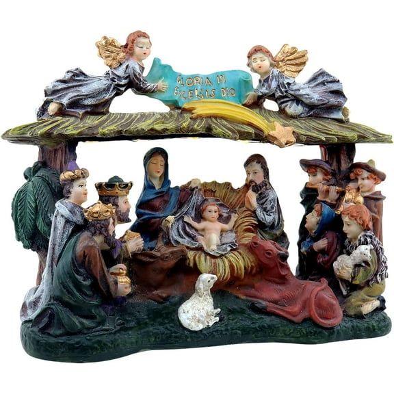 Nativity Set Lighted Christmas Village Nativity Scene is a Great Perfect Addition to Your Christmas Indoor Decorations & Holiday Displays