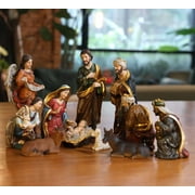 Nativity Set Nativity Scene Holidays D cor Christmas Stable Birthday Gift 11 Piece 8
