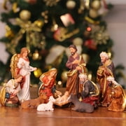 Nativity Set Scene Christmas Ornament Indoor Holiday Gift 11 Piece 5