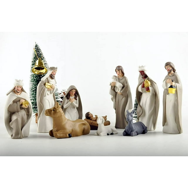 Juego de Natividad para Navidad, 10 Piezas de Estatuas de Belén
