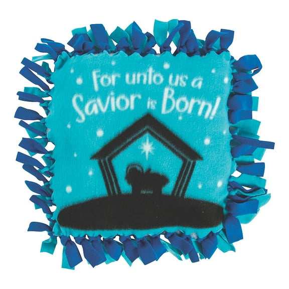 Nativity Silhouette Fleece Pillow Craft Kit- Craft Kits - 6 Pieces