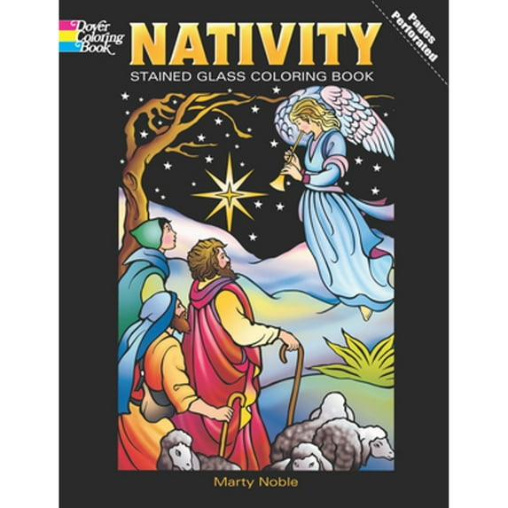 Pre-Owned Nativity Stained Glass Coloring Book (Paperback) 048643527X 9780486435275