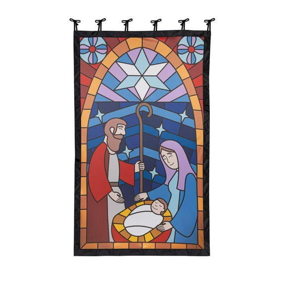 Nativity, Stained Glass Shadow Scapes Window Shade