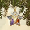 thumbnail image 1 of Nativity Star of Bethlehem Ornament, Faux Stained Glass 2D Flat Acrylic, 3.14 Inch, Jesus Birth Manger Scene, Holy Night Religious Christmas Tree Decor, Christian Faith Gift for Mom, Gold, 1 of 4