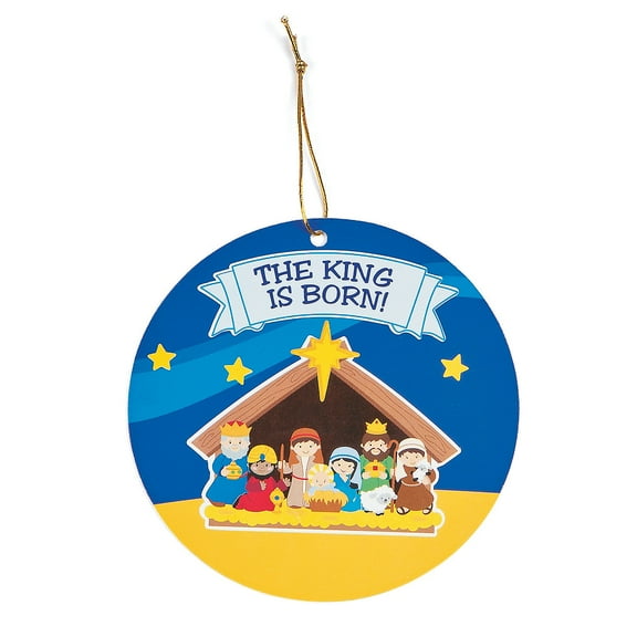 Nativity Sticker Scene Ornament - Stationery - 24 Pieces