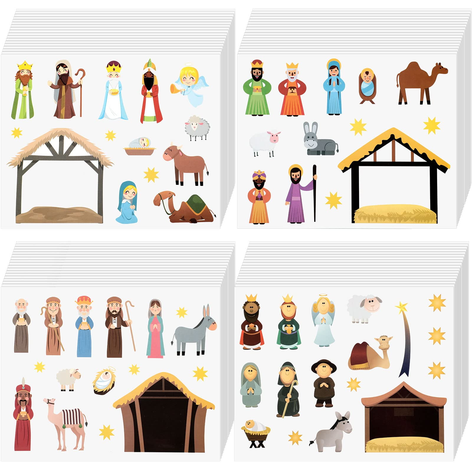 Nativity Stickers Make a Nativity Scene Sticker Jesus Birth Stickers ...
