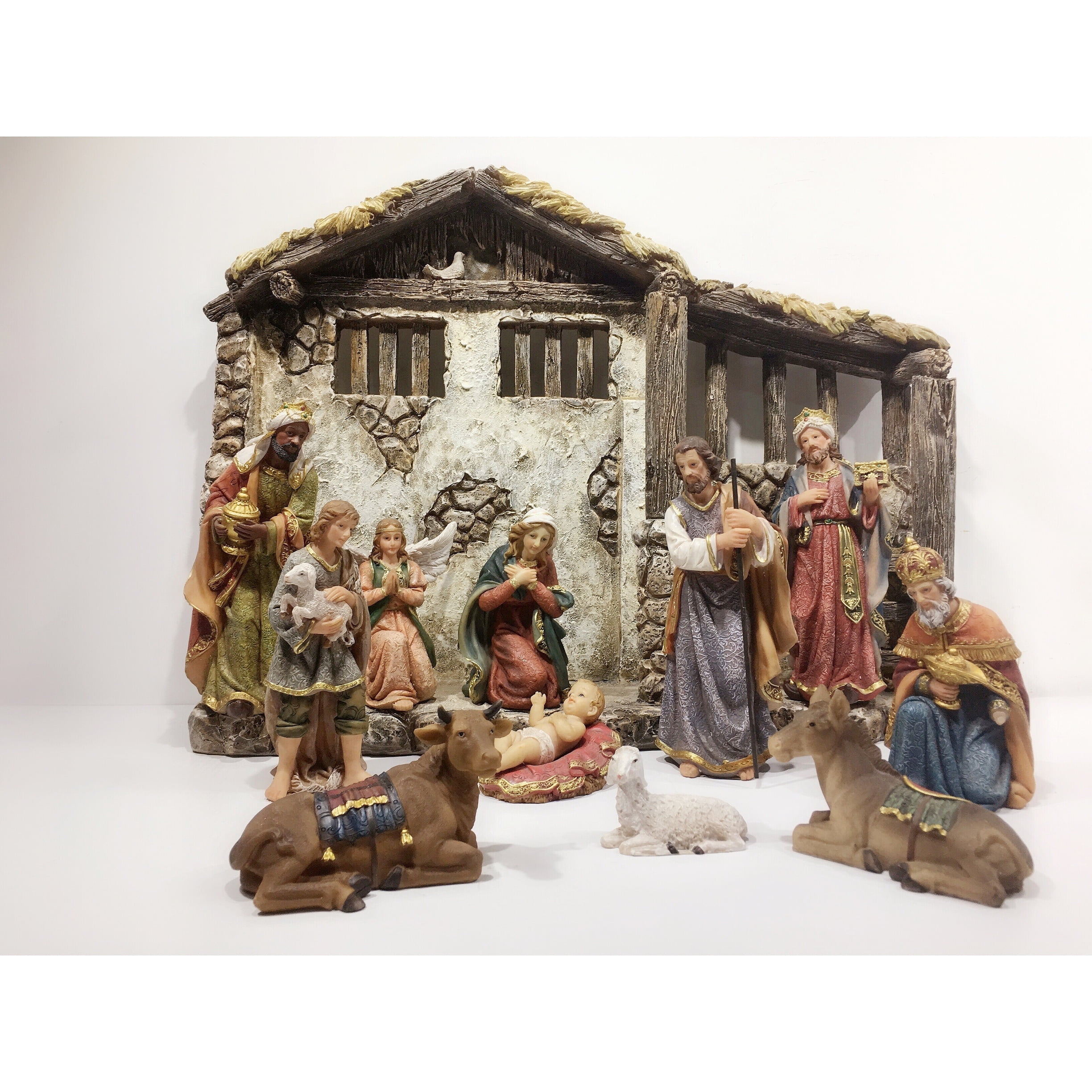 Nativity \u0026 Three Wise Men 11 Pcs/Set 8 Inch H