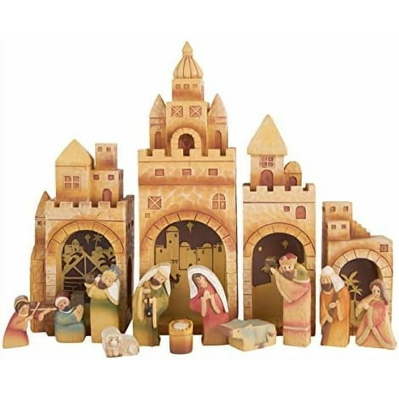 Nativity Village Set - Sets for Christmas Indoor - Manger Scene Decorations - Christmas Nativity - Holy Family Scene - (15 PC Set)$$Home Decor, Kitchen, & Other