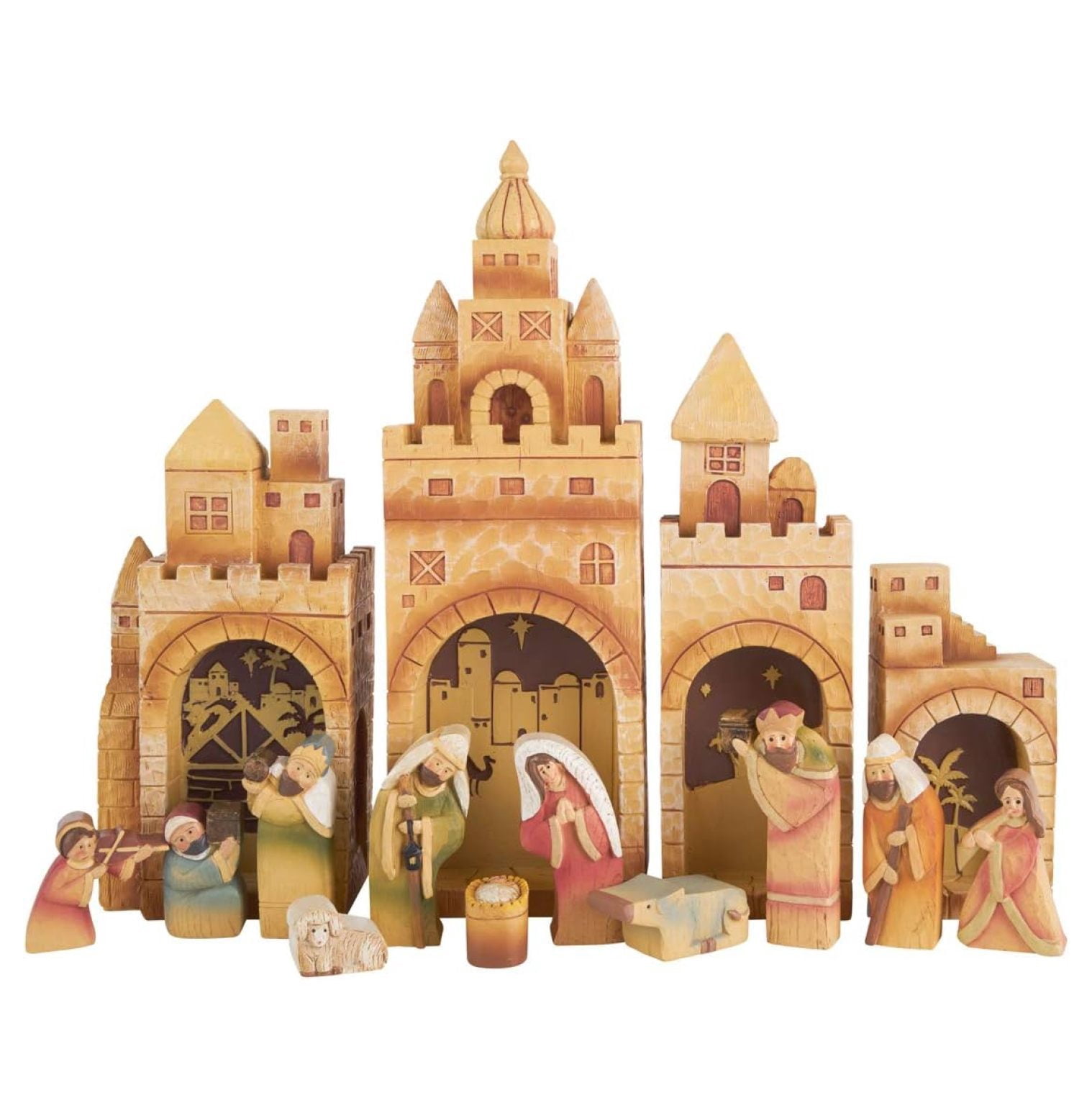 Nativity Village Set - Sets for Christmas Indoor - Manger Scene ...