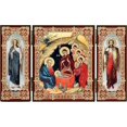 Nativity of Christ Icon Triptych with Archangels St Michael and Gabriel …