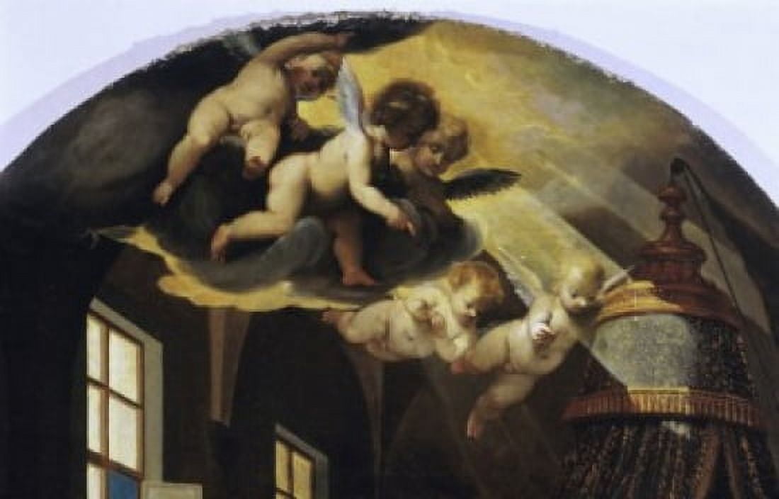 Nativity of the Virgin-Angel Detail Donato Mascagni (1579-1639 Italian) Pinacoteca Volterra Italy Canvas Art - Donato Mascagni (18 x 24)