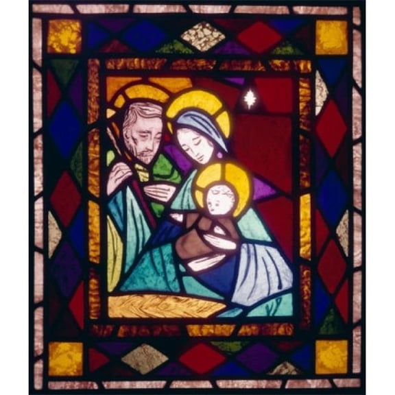 Nativity the Stained Glass Stained Glass Poster Print - 18 x 24 in.