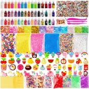 Natonhi 175 Pack Slime Making Supplies Kit, Slime Add Ins Accessories Includes Slimes Charms, Foam Balls for Making Creative Slimes Kit