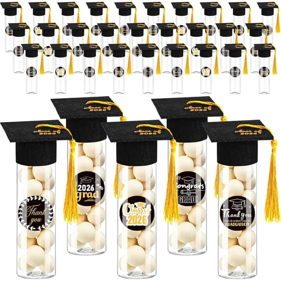 Container Graduate Pre Natonhi 30 Sets 2026 Graduation Candy Tubes Graduation Party Candy ...
