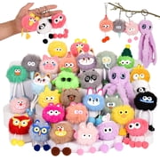 Natonhi 30pcs Cute Plush Keychains Kawaii Keychain Bulk for Birthday Goodie Bags Pinata Toys Classroom Prizes Party Favors
