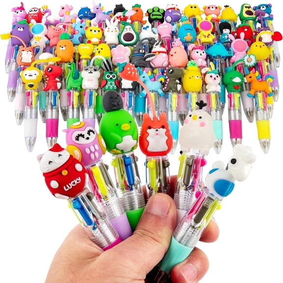 Natonhi 48pcs Mini Multicolor Pens in One 4-in-1 Cute Pens Bulk Ballpoint Pen for Birthdays Fun Pen Gifts