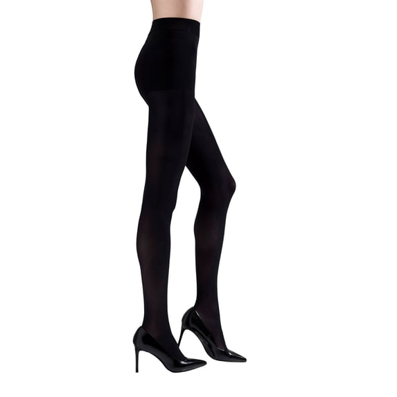 Natori Women's 2 Pair Pack Natori Ultra Control Firm Fit Opaque Tights - Womens - Female (Medium/Large, Black)