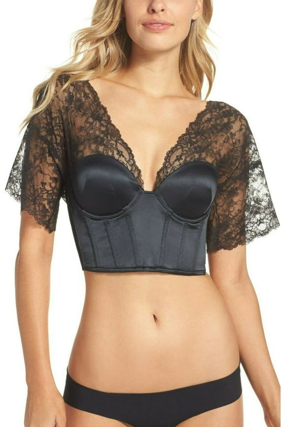 BLACK Elevate Kimono Underwire Bustier, US 34B, UK 34B